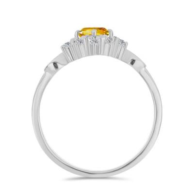 BUY 925 SILVER RING WITH NATURAL CITRINE GEMSTONE 